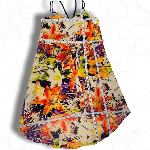 Jessica Simpson Hi -Low Midi Floral Print Dress - Picture 15 of 16